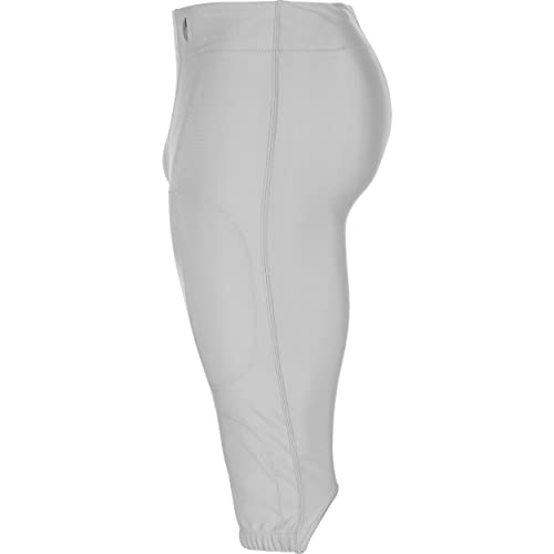 Standard Blocker Traditional Adult Football Game Pants, Silver, Small