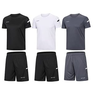 31MDtEJwtYL.jpg Men's Workout Clothes Athletic Shorts Shirt Set 3 Pack Basketball Football Training Running Gym Christmas gifts