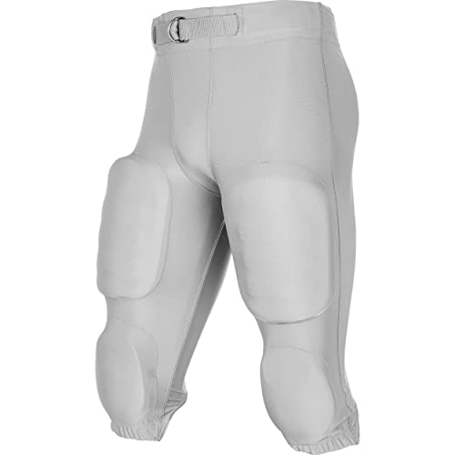 Standard Blocker Traditional Adult Football Game Pants, Silver, Small