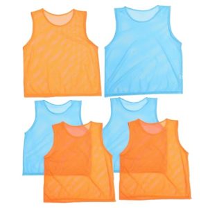 6Pcs Soccer Training Pinnies Breathable Sports Vests for Adults 61x55CM Reusable Basketball Practice Jerseys Lightweight Team