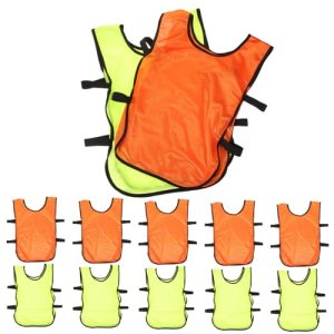 41DOMQQ2B9L.jpg 12 Pcs Soccer Training Vests Breathable Sports Vest Men's Soccer Vest Pinnies Set Boys and Girls and Adults