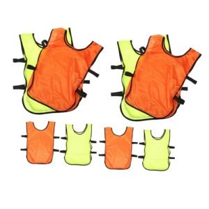 8Pcs Soccer Basketball Training Vests Breathable Lightweight Pinnies with Flexible Side Straps Washable Team Sports Jerseys for