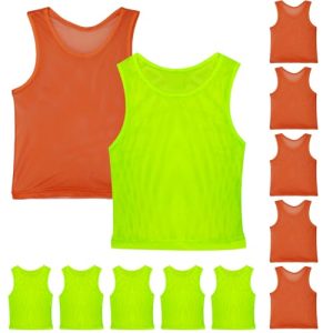 Pinnies Team Practice Vests for Child Youth Teen Adult,Mesh Scrimmage Jersey for Soccer Football Basketball