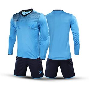 Men Women Padded Goalkeeper Jersey and Shorts, Youth Soccer Goalie Shirt Long Sleeve, Adult Keeper Uniform Kit