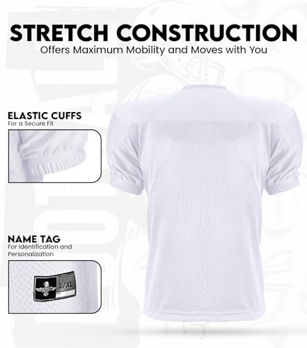 41d8ZcK5dxL.jpg Men’s Football Practice Jersey - Pro-Style, Lightweight & Breathable Mesh Football Jersey for Men