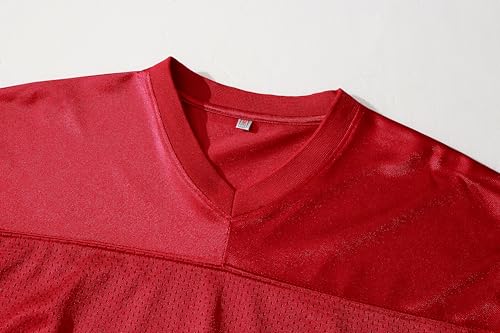 41oKue-YESL.jpg Blank Football Jersey Mesh Athletic Football Shirt Practice Sports Uniform