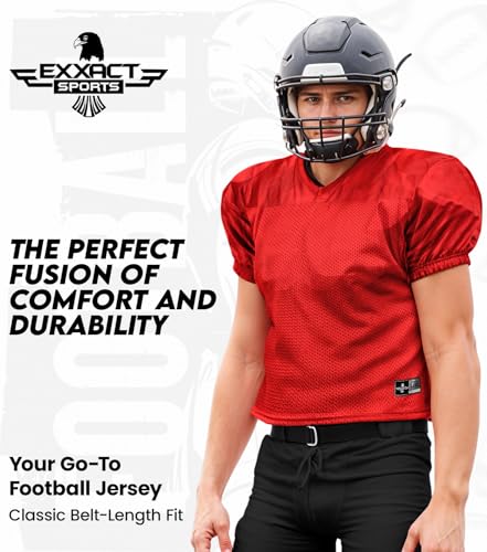517VoyoVZtL.jpg Men’s Football Practice Jersey - Pro-Style, Lightweight & Breathable Mesh Football Jersey for Men