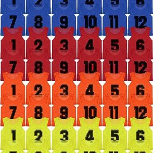 48 Pcs Pinnies for Sports Double Soccer Penny Soccer Pinnies Scrimmage Vests Mesh Basketball Team Practice Jersey