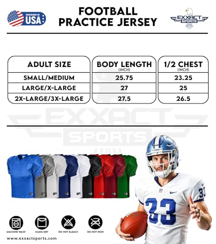 51aC0ZL9gLL.jpg Men’s Football Practice Jersey - Pro-Style, Lightweight & Breathable Mesh Football Jersey for Men