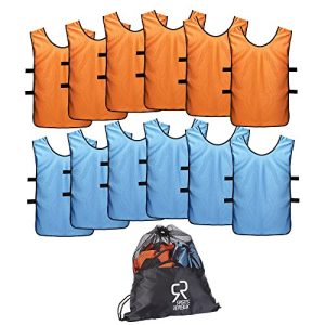 Pinnies Scrimmage Vests for Kids, Youth and Adults (12-Pack) - Soccer Pennies